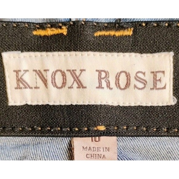 Knox Rose Women's Mid-Rise Straight Leg Embroidered Jeans, Size‎ 10 - Picture 5 of 7